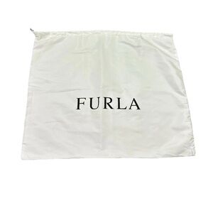 Furla Large White Satin Drawstring Dust Bag Pouch Storage Purse Cover 19 X 23